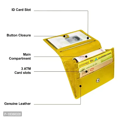 ABYS Genuine Leather Yellow Card Holder||ATM Card Case for Men  Women (8548YL-A)-thumb4