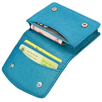 ABYS Genuine Leather Unisex Sky Blue Card Case (8545SKBL-A)-thumb1