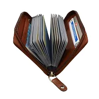 ABYS Valentine Day Special Genuine Brown Leather Wallet for Men and Women (Set of 2 - One Wallet  One Keyring)-thumb3