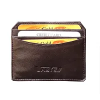 ABYS Genuine Leather Coffee Brown Money Clip||Card Case||Pocket Wallet for Men  Women-thumb3