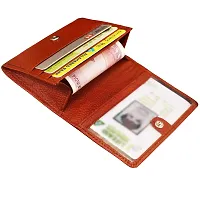 ABYS Genuine Leather Light Brown Card Holder||ATM Card Case for Men  Women (8548LB-A)-thumb1