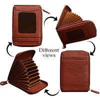 ABYS Genuine Leather Brown Card Wallet||Card Case||ATM Card Holder for Men  Women-thumb3
