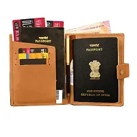 ABYS Genuine Leather Tan Men Wallet||Passport Cover||Purse||Passport Wallet||Card Holder||Passport Holder for 2 Passports-thumb3