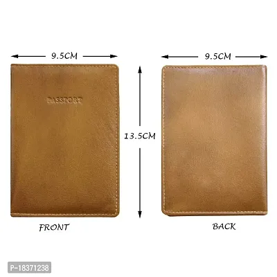 ABYS Genuine Leather Tan Passport Case||Passport Cover for Men  Women-thumb4