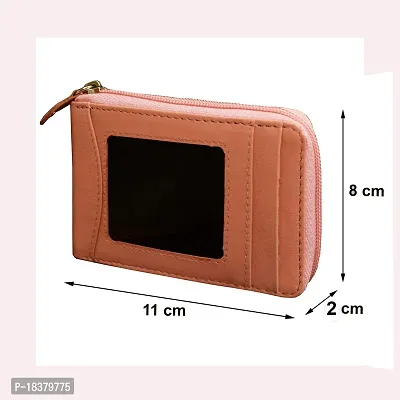 ABYS Genuine Leather Pink Card Wallet||Card Case||ID Case for Men  Women-thumb3