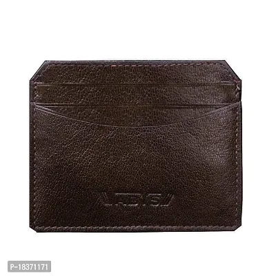ABYS Genuine Leather Coffee Brown Money Clip||Card Case||Pocket Wallet for Men  Women-thumb0