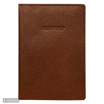 ABYS Genuine Leather Light Brown Passport Wallet||Passport Cover for Men  Women