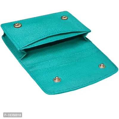 ABYS Genuine Leather Teal Card Holder/Coin Purse/Wallet for Men  Women-thumb5