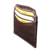 ABYS Genuine Leather Coffee Brown Money Clip||Card Case||Pocket Wallet for Men  Women-thumb1
