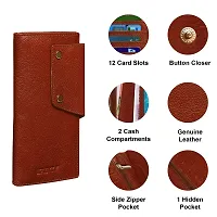 ABYS Genuine Leather Brown Coin Purse||Mobile Cover||Travel Wallet for Men and Women-thumb3