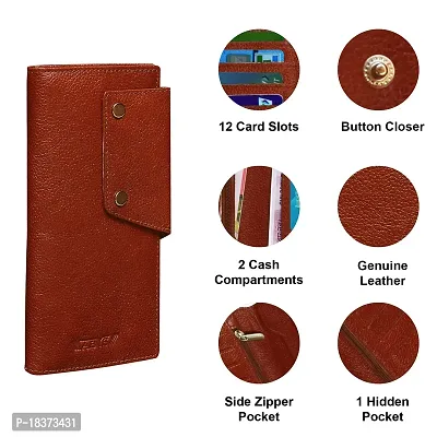 ABYS Genuine Leather Brown Coin Purse||Mobile Cover||Travel Wallet for Men and Women-thumb4