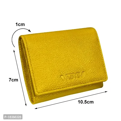 ABYS Genuine Leather Yellow Card Holder||ATM Card Case for Men  Women (8548YL-A)-thumb5