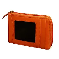 ABYS Genuine Leather Orange Card Wallet||Card Case||ID Case for Men  Women-thumb4
