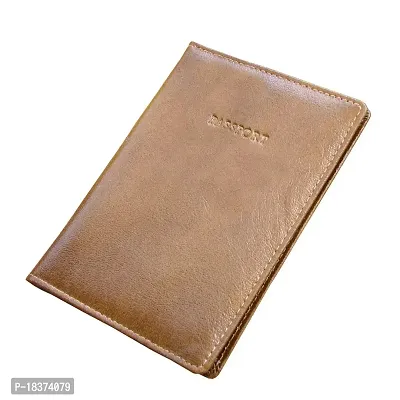 ABYS Genuine Leather Tan Passport Wallet||Passport Cover for Men  Women-thumb2
