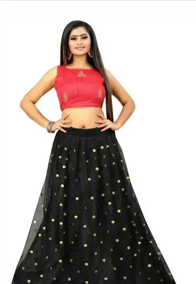 Stylish Net Embellished Lehenga Choli Set