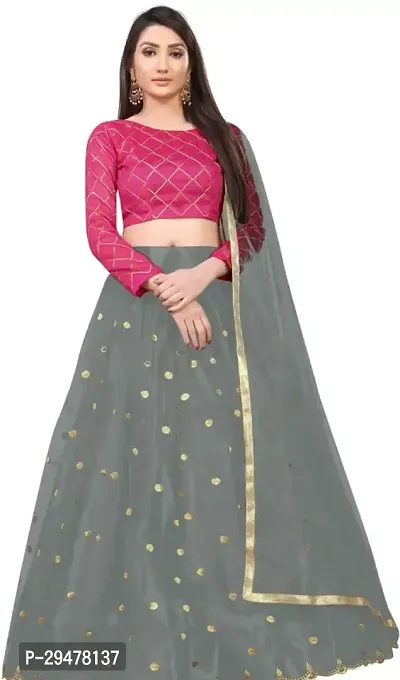 Stylish Multicoloured Stain Printed Lehenga Choli Set For Women