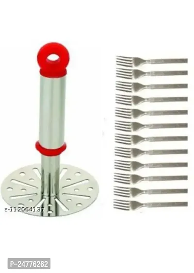 12 Pcs Ss Fork - Small Masher_Stainless Steel_Meat Forks Pack Of 2