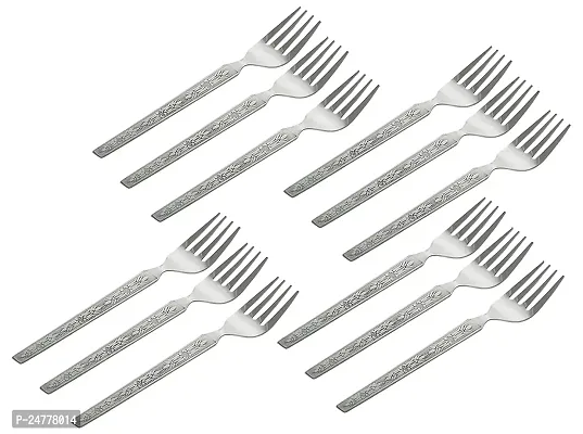 Ss Fork (12Pcs)_Stainless Steel_Meat Forks Pack Of 1-thumb0
