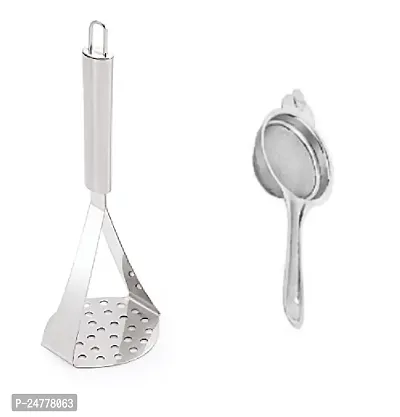 Ss Tea - Big Masher _Stainless Steel_Strainers And Sieves Pack Of 2