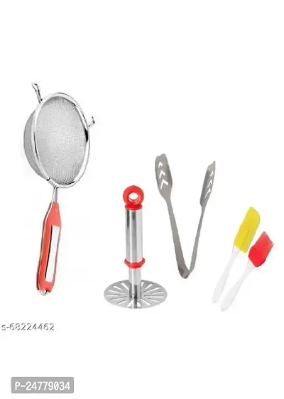 Soup- Small Masher- Momo Tong- Mini Spatula Set_Stainless Steel_Spatulas Pack Of 4