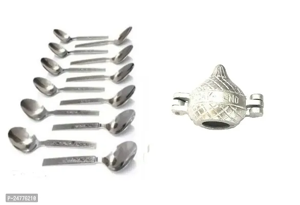 12 Pcs Ss Spoon - Modak_Stainless Steel_Cooking Spoons Pack Of 2