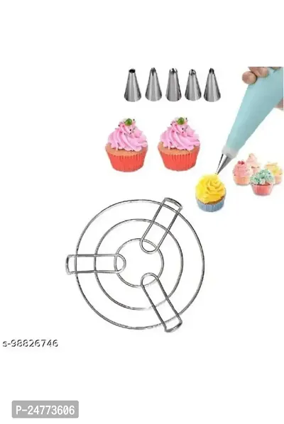 Cooker Stand - 6 Pcs Nozzle_Stainless Steel_Baking Tools And Accessories Pack Of 2