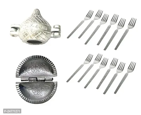 Modak-Gujiya-Ss Fork_Aluminium_Baking Tools And Accessories Pack Of 3