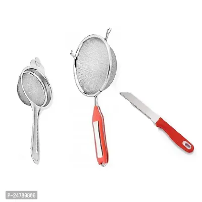 Tea-4 No Soup-Knife_Stainless Steel_Strainers And Sieves Pack Of 3-thumb0