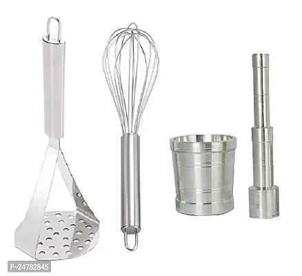 Ss Masher-Whisk-Alum Khalladstainless Steel_Pressers And Mashers Pack Of 3-thumb0