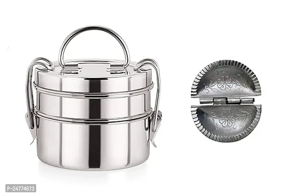 Ss Lunch Box - Gujiya_Stainless Steel_Baking Tools And Accessories Pack Of 2