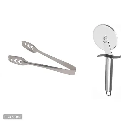 Momo Tong-Steel Pizza Cutter_Stainless Steel_Pizza Cutters Pack Of 2-thumb0