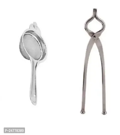 Ss Tea - Sandasi_Stainless Steel_Strainers And Sieves Pack Of 2-thumb0