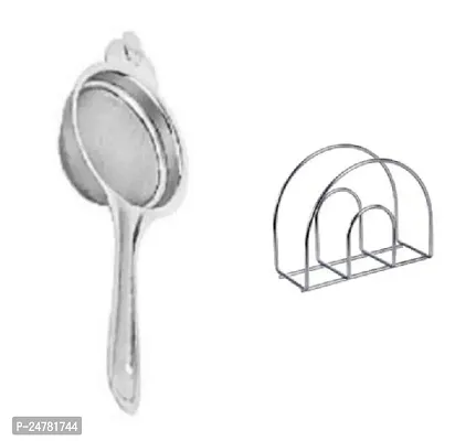 Ss Tea - Napkin Holder_Stainless Steel_Strainers And Sieves Pack Of 2