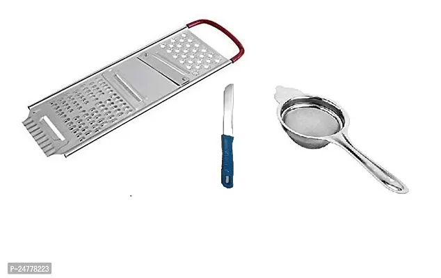 Ss Chipser - Knife - Tea_Stainless Steel_Strainers And Sieves Pack Of 3