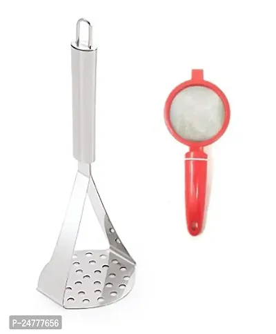 Big Masher - Plastic Tea_Stainless Steel_Strainers And Sieves Pack Of 2
