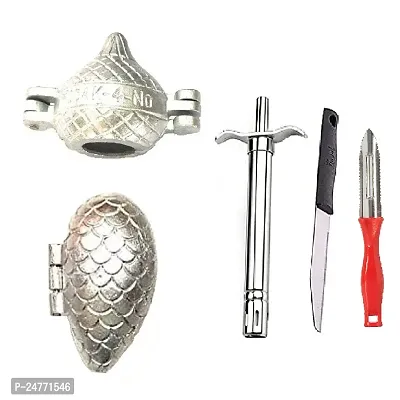 Gujiya-Momos-Ss Lighetr-Knife-Peeler_Aluminium_Baking Tools And Accessories Pack Of 4