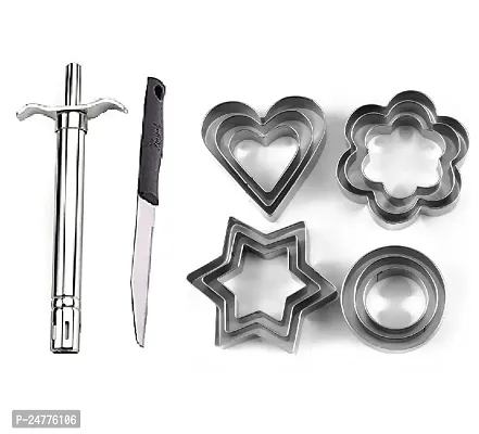 Gas Lighter With Knife-Cookie Cutter_Stainless Steel_Kitchen Knives Pack Of 2-thumb0