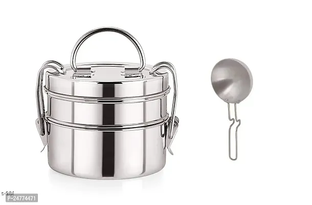 Ss Lunch Box - Tadka Pan_Stainless Steel_Baking Tools And Accessories Pack Of 2-thumb0