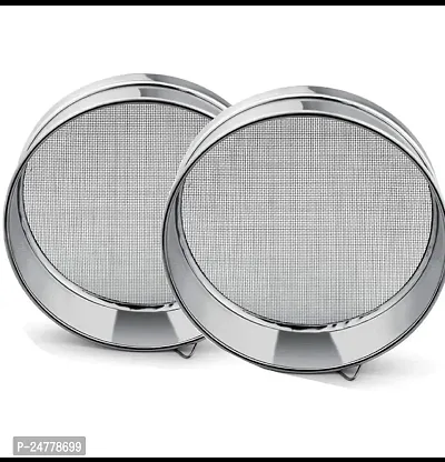 Single Atta Chalni (2Pcs) _Stainless Steel_Baking Tools And Accessories Pack Of 2