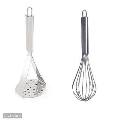 Big Masher - Whisk_Stainless Steel_Pressers And Mashers Pack Of 2