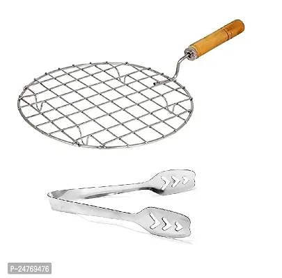 W Round Jali-Momo Tong_Stainless Steel_Baking Tools And Accessories Pack Of 2