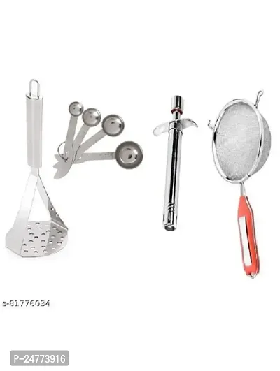 Big Masher- Steel Measuring- Soup- Ss Lighter_Stainless Steel_Pressers And Mashers Pack Of 4