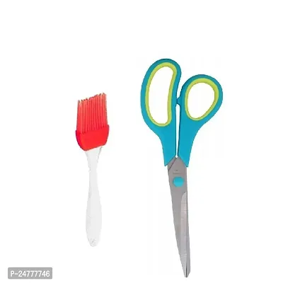 Mini Oil Brush-Big Scissore_Plastic_Baking Tools And Accessories Pack Of 2