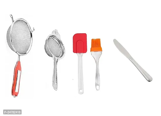 4 No Soup-Tea-B Spatula Set-Butter Knife_Stainless Steel_Strainers And Sieves Pack Of 4