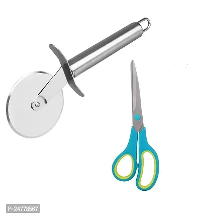 Ss Pizza Cutter - Big Scissor_Stainless Steel_Pizza Cutters Pack Of 2