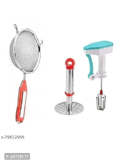 Soup- Small Masher- Hand Blender_Stainless Steel_Pressers And Mashers Pack Of 3