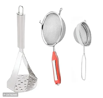 Ss Masher-Soup-Ss Teastainless Steel_Strainers And Sieves Pack Of 3