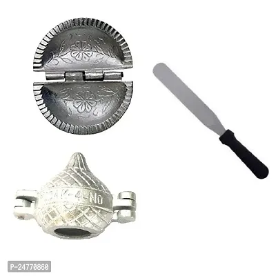 Gujiya-Modak-Pallet Knife1_Aluminium_Baking Tools And Accessories Pack Of 3-thumb0