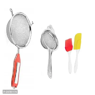 Soup Strainer-S Tea Strainer-M Spatula Set_Stainless Steel_Strainers And Sieves Pack Of 3-thumb0