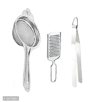 Tea-Kamani-Chimta_Stainless Steel_Strainers And Sieves Pack Of 3
